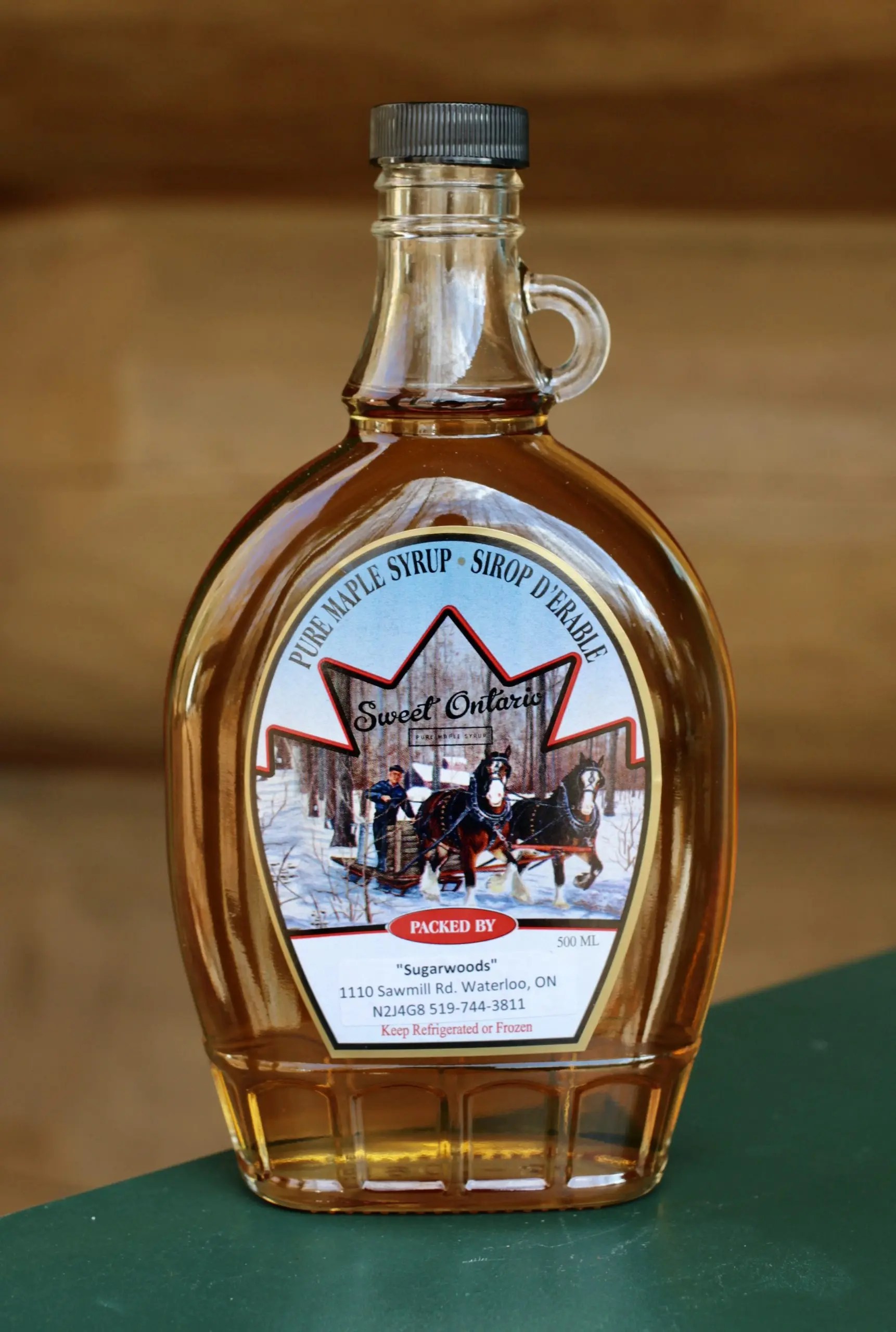 500mL Maple Syrup Glass Bottle Sugarwoods