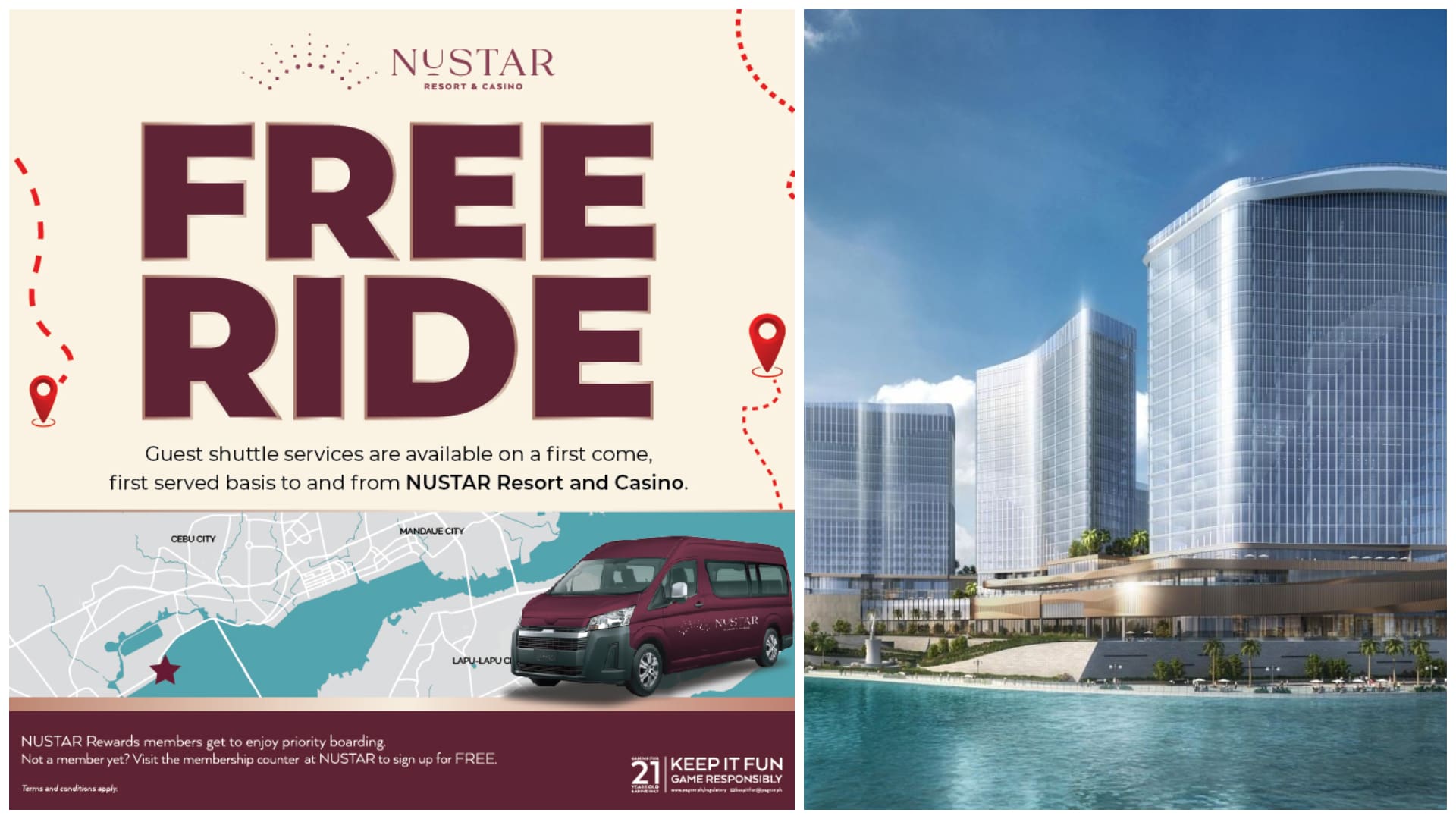 Guide NUSTAR's Free Shuttle Service Schedule from/to Ayala, Galleria