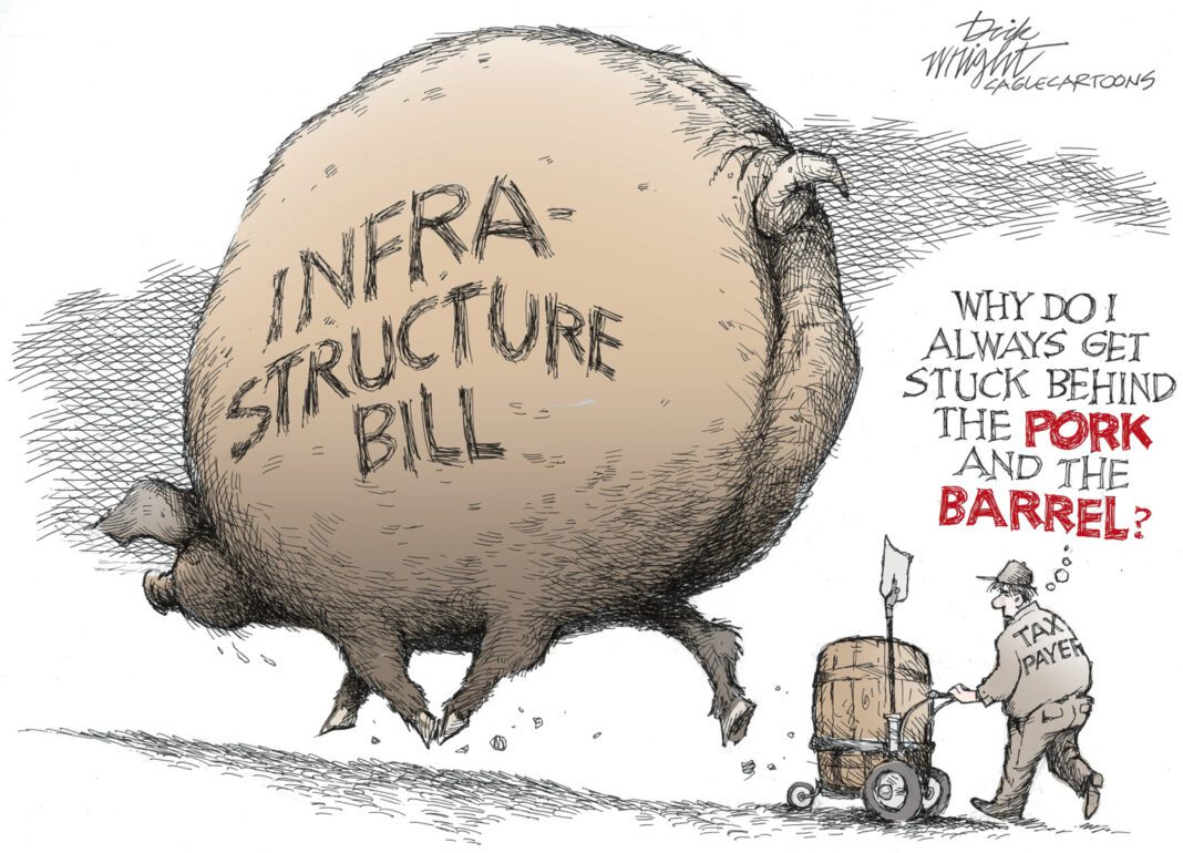 Editorial Cartoon Infrastructure Pork Barrel The Independent News