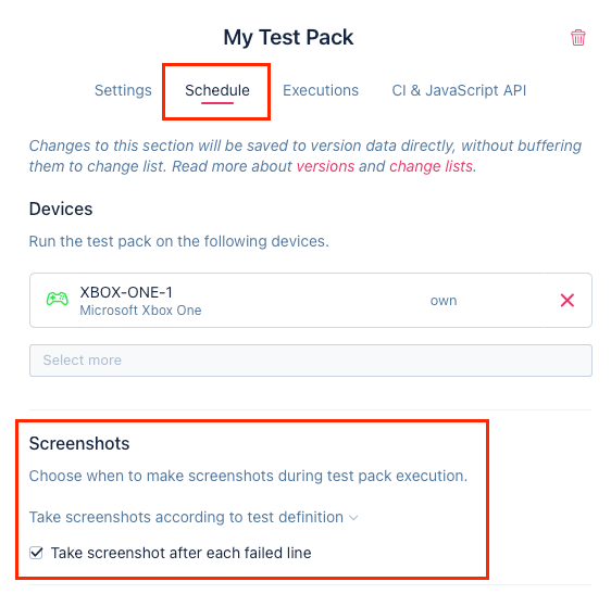 Line screenshots Suitest documentation