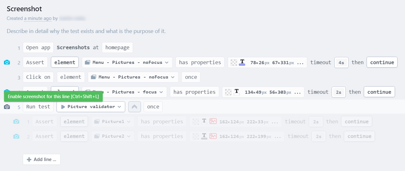 Line screenshots Suitest documentation