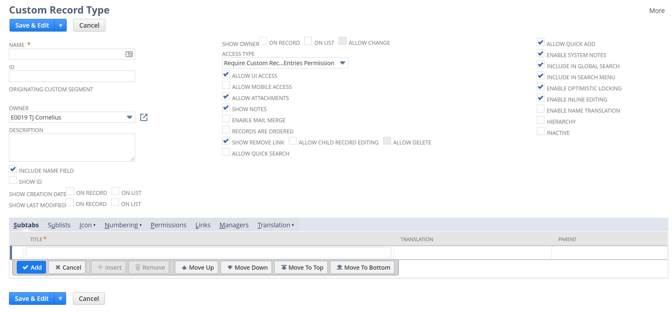 Custom Record Types SuiteRep