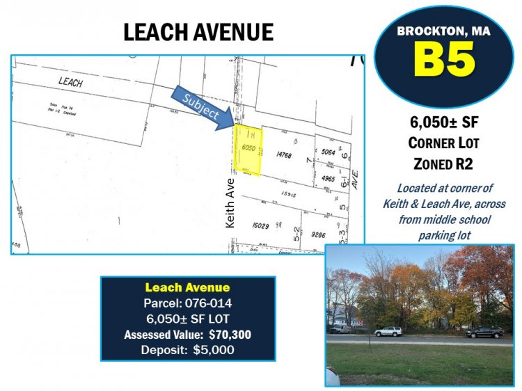 Auction LEACH AVE (PARCEL 076014), Brockton, MA Sullivan & Sullivan