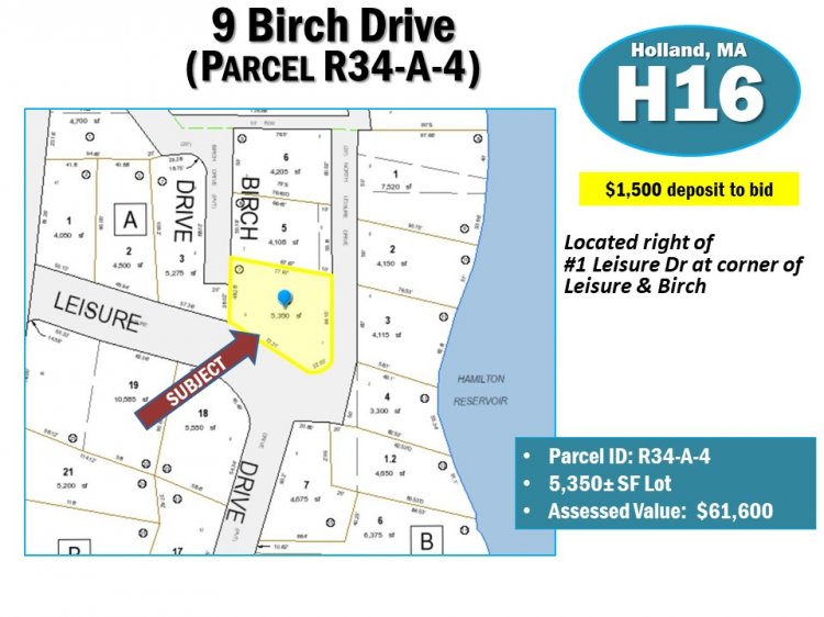Auction 9 BIRCH DRIVE (R34A4), HOLLAND, MA Sullivan & Sullivan