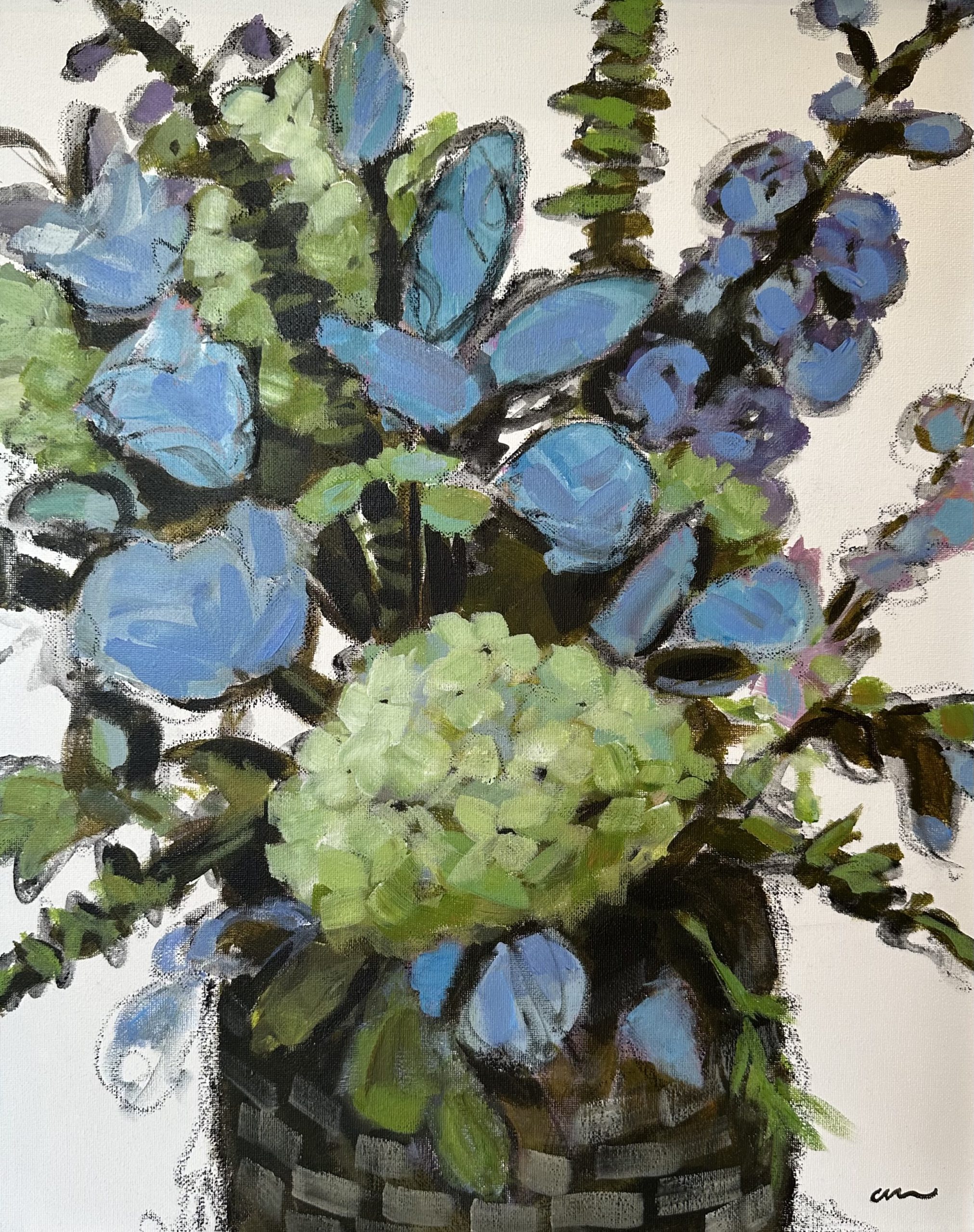 Basket of Blues, SOLD Sullivan Framing and Fine Art Gallery full