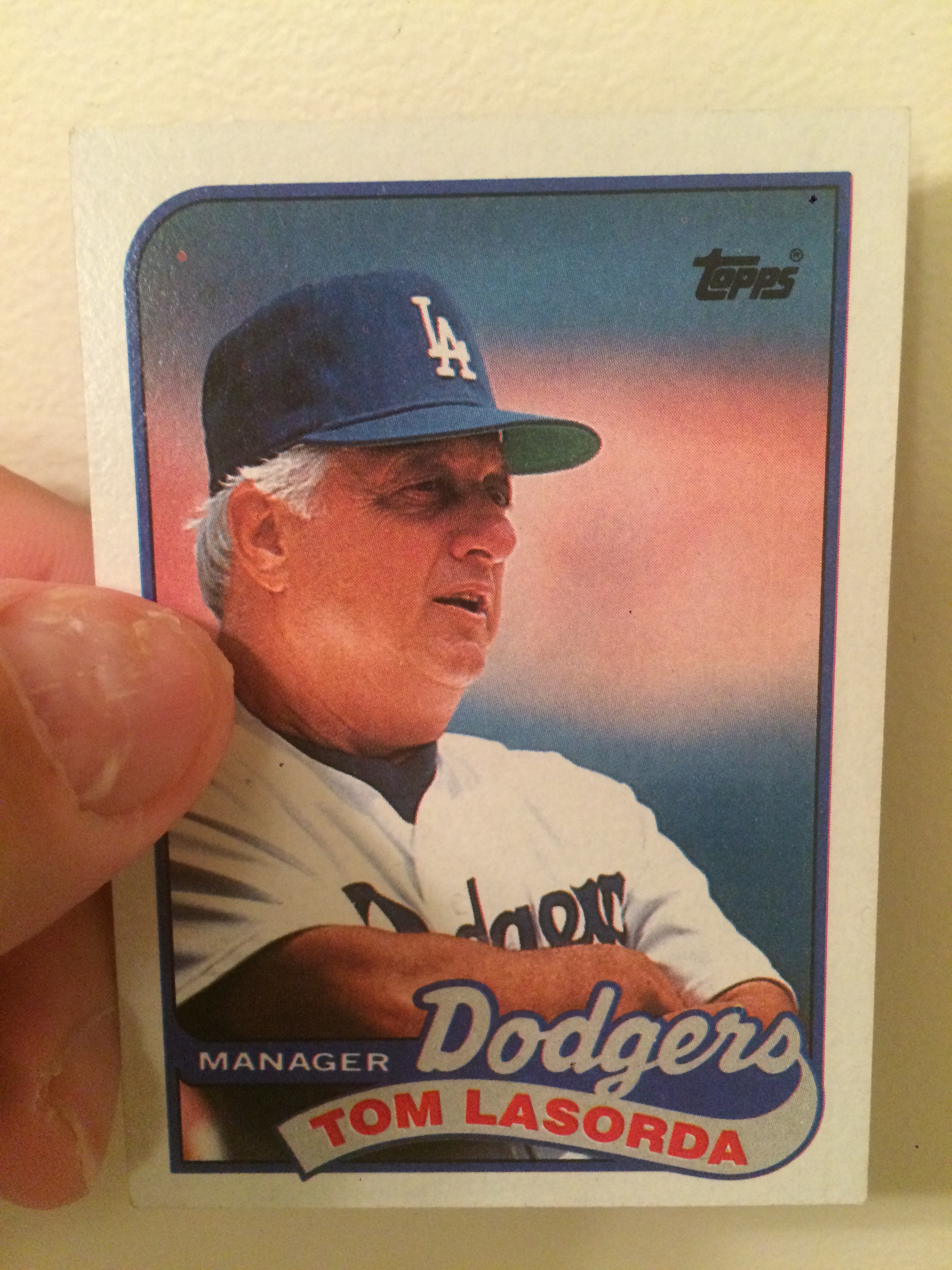 Tom Lasorda 1989 Topps Sully Baseball Card of the Day for October 2. 2017 Sully Baseball