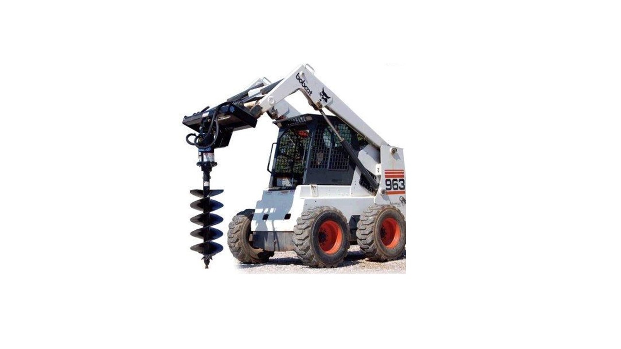 Skidsteer with Posthole Auger Sully's Tool & Party Rental