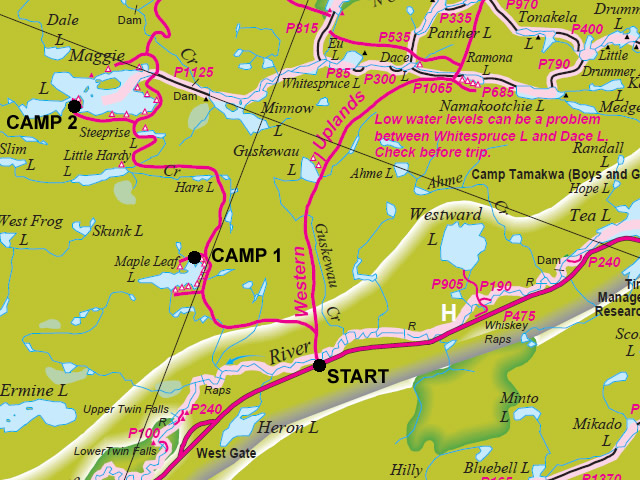 Algonquin Western Uplands Trail Map