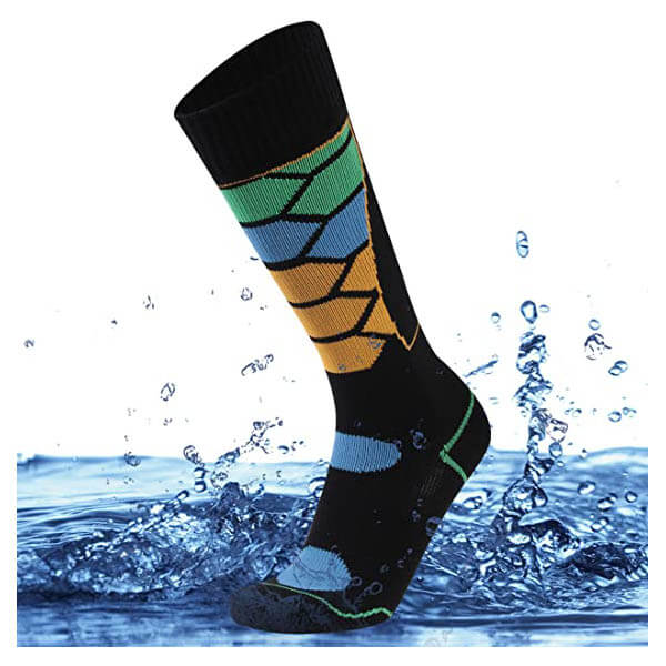 SuMade 100 Waterproof Socks, Breathable Knee High Cushioned Hiking