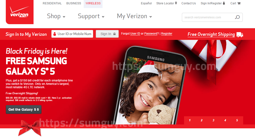 Verizon Black Friday Deal 100 off for oncontract Android devices