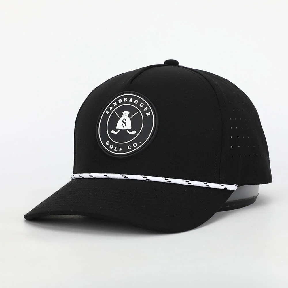 Custom Black Golf Rope Snapback Hat Wholesale