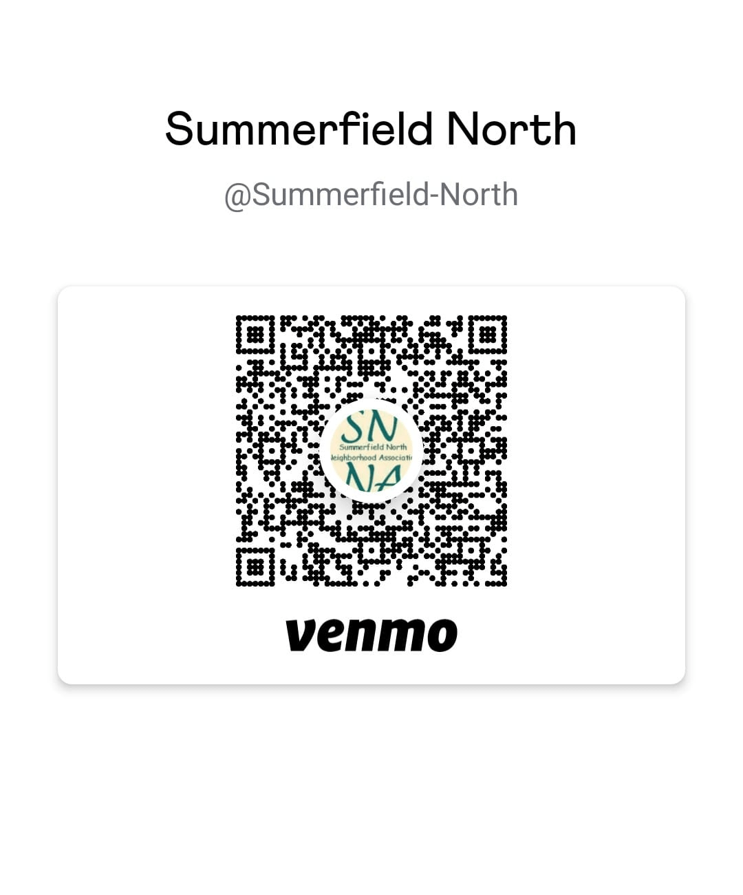 Join SNNA Summerfield North Neighborhood Association