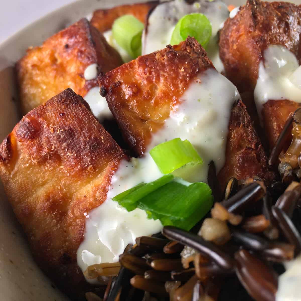 Air Fryer Tofu Bowl (Keto Tofu Air Fryer Recipes)