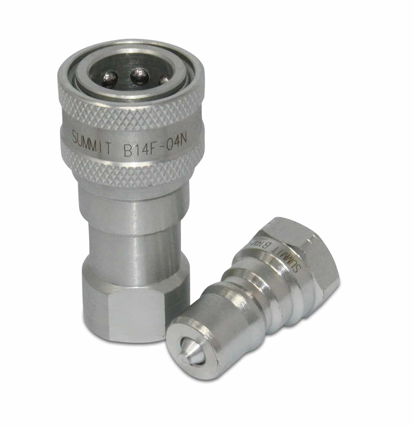 1/4" NPT ISO 7241B Quick Disconnect Hydraulic Coupler Set
