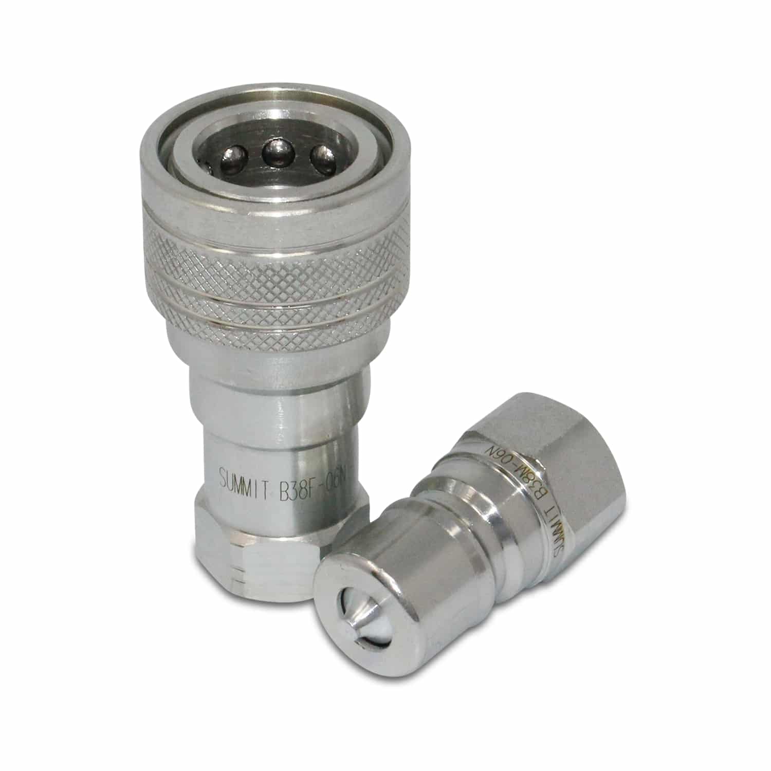 3/8" NPT ISO 7241B Quick Disconnect Hydraulic Coupler Set