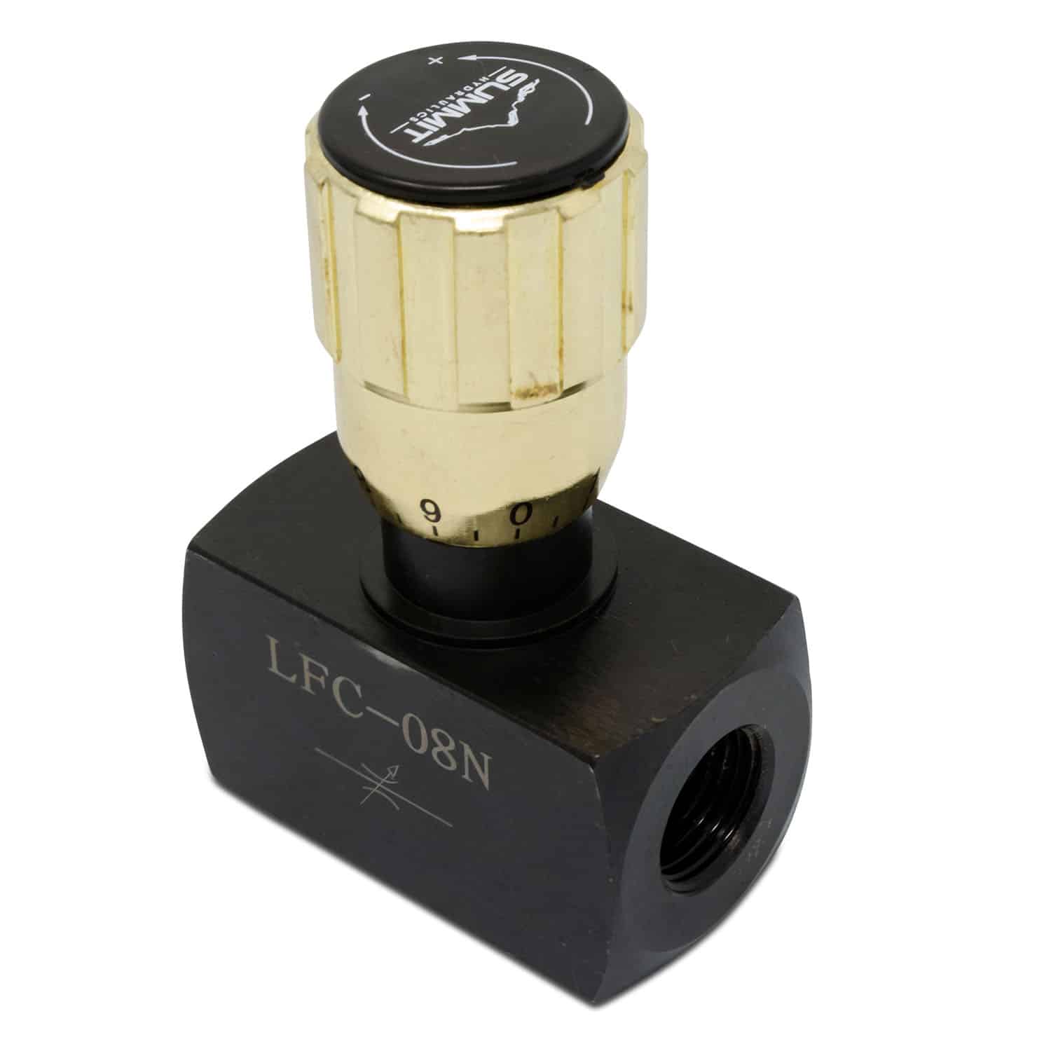 Hydraulic Flow Control Needle Valve, 1/2" NPT Ports Summit Hydraulics