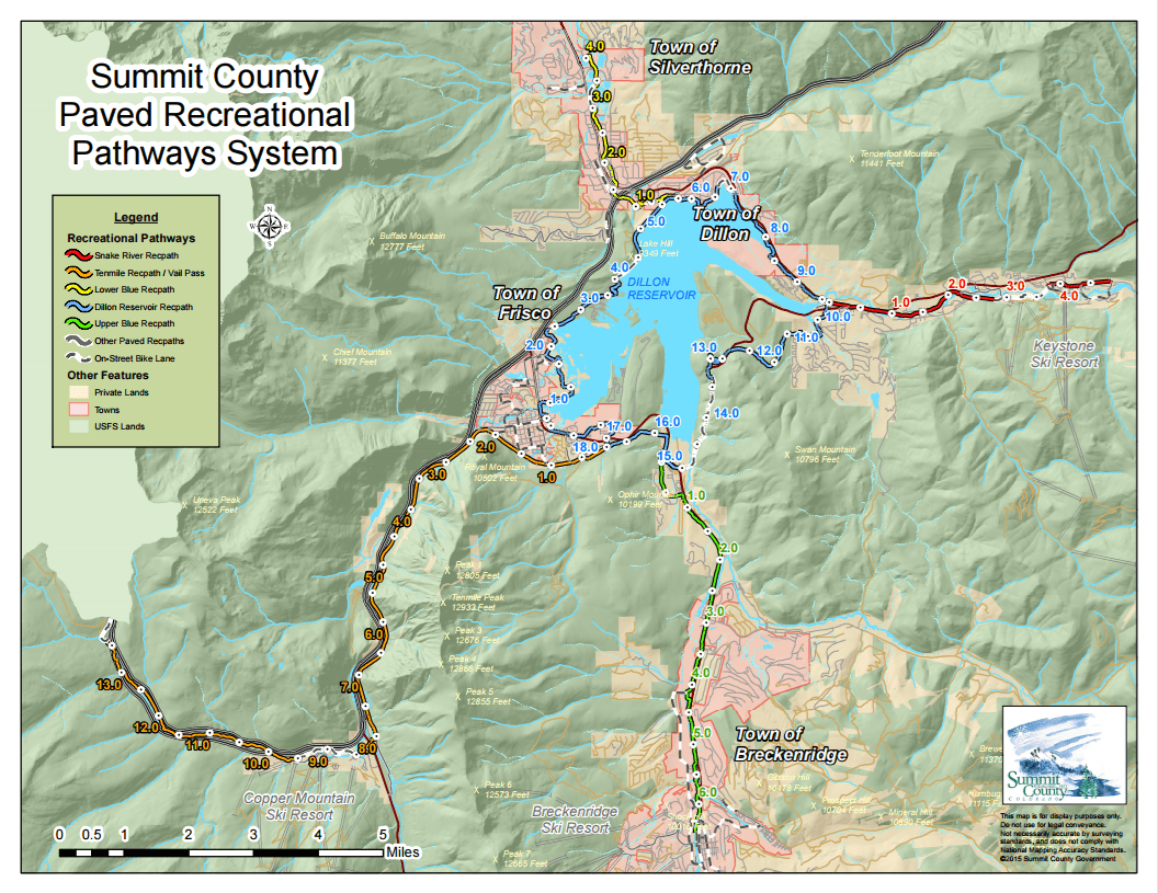 Biking In Keystone And Around Lake Dillon