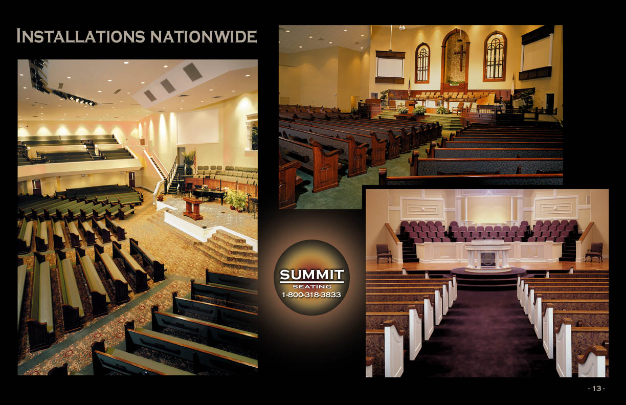 1372 Summit Seating For Church Pulpits, Pews, Clergy Chairs