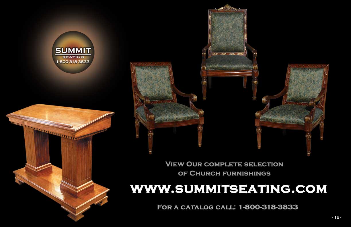 1572 Summit Seating For Church Pulpits, Pews, Clergy Chairs