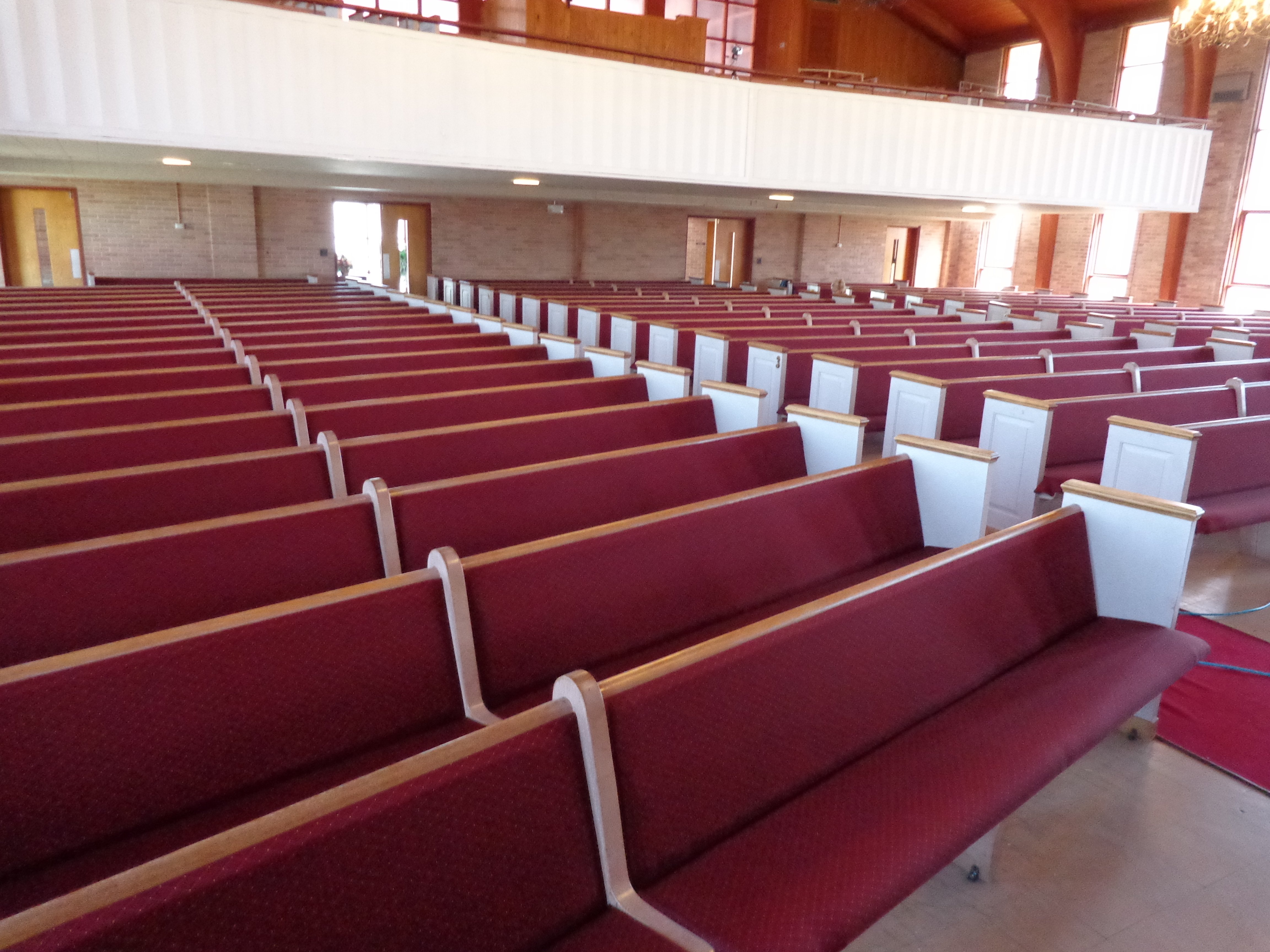 Reupholstered & Refinished Church Pew Project Samples