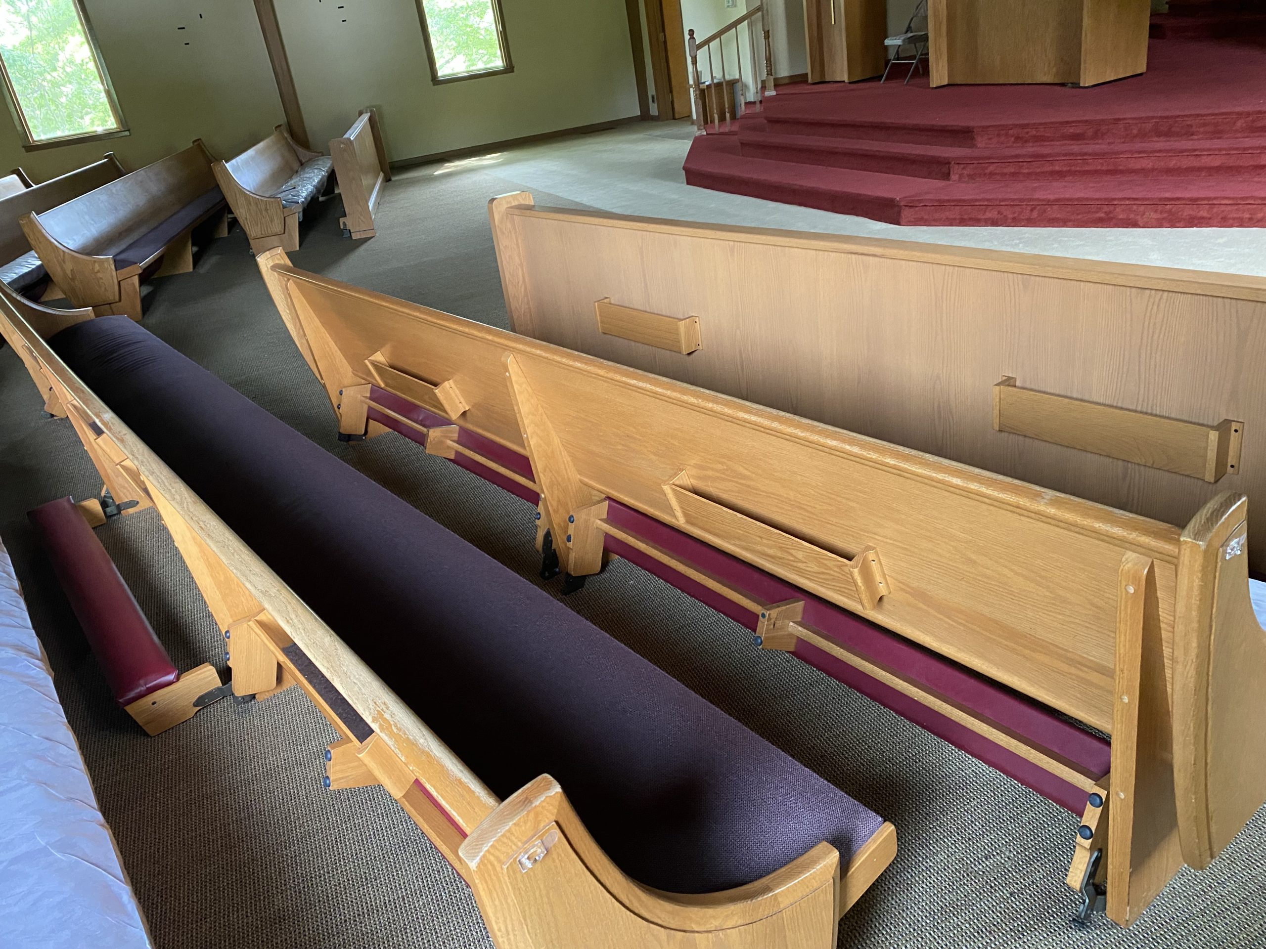Used Pews for Sale by a church. Free Listings Summit Seating For