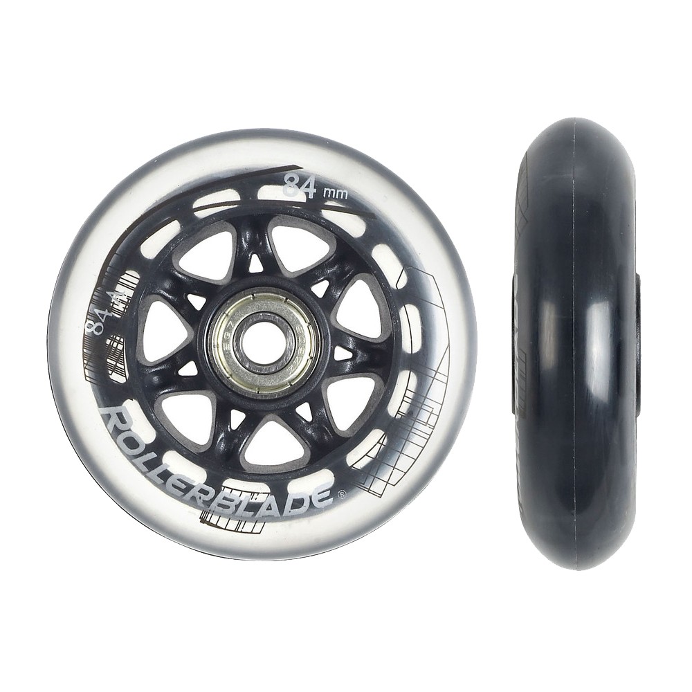 Rollerblade 84mm 84A Inline Skate Wheels with SG7 Bearings 8pack 2016
