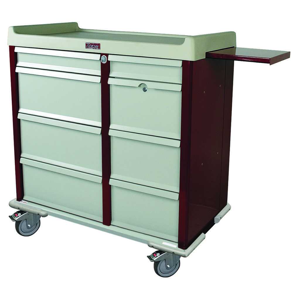 Harloff AL602PC Punch Card Medication Cart Aluminum