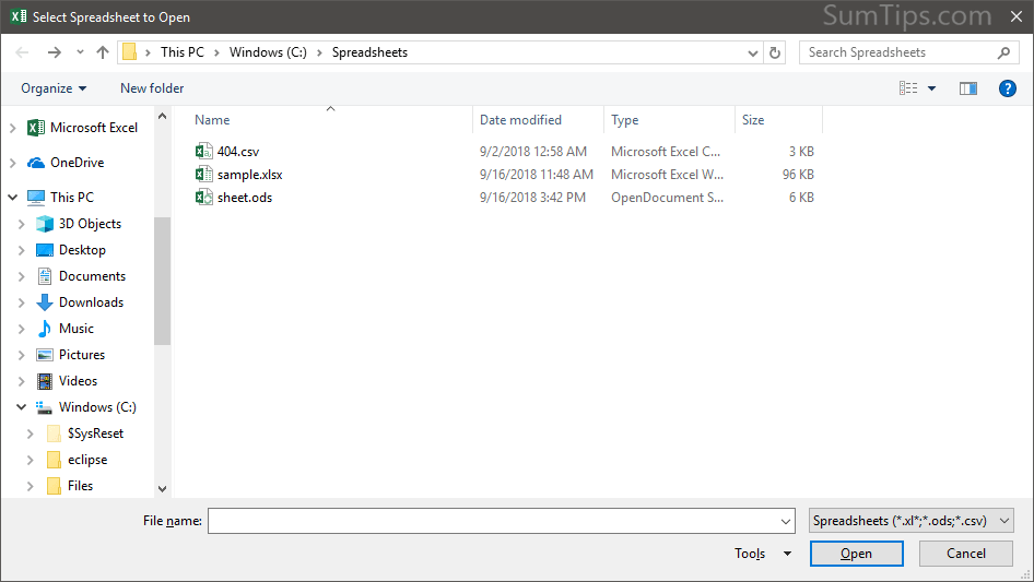How to Add Custom File Types to Excel Open File Dialog SumTips