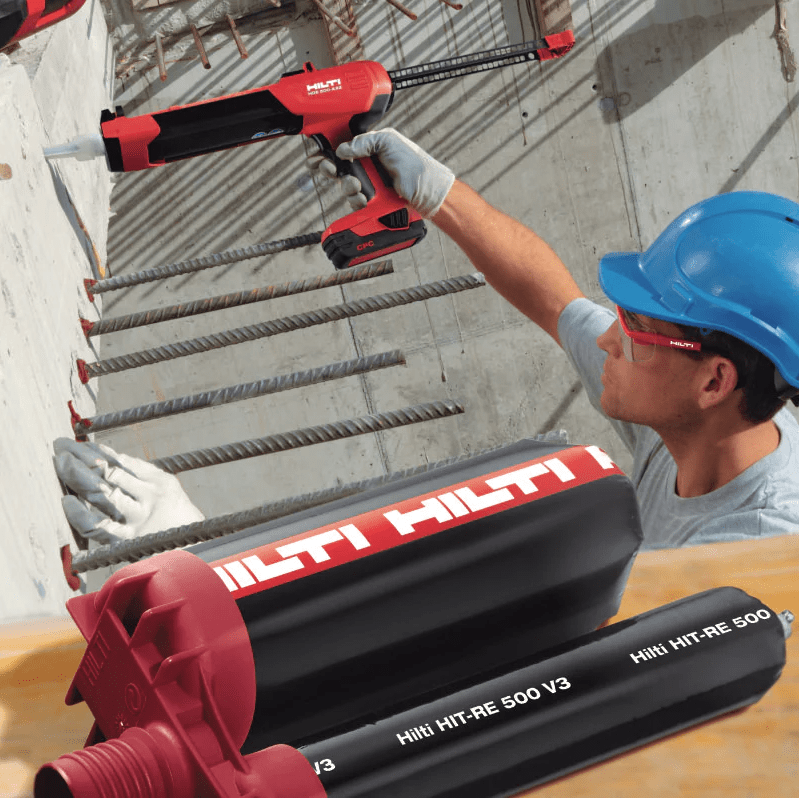 HILTI HDM MANUAL ADHESIVE DISPENSER HDM 500 WITH CARTRIDGE HOLDER