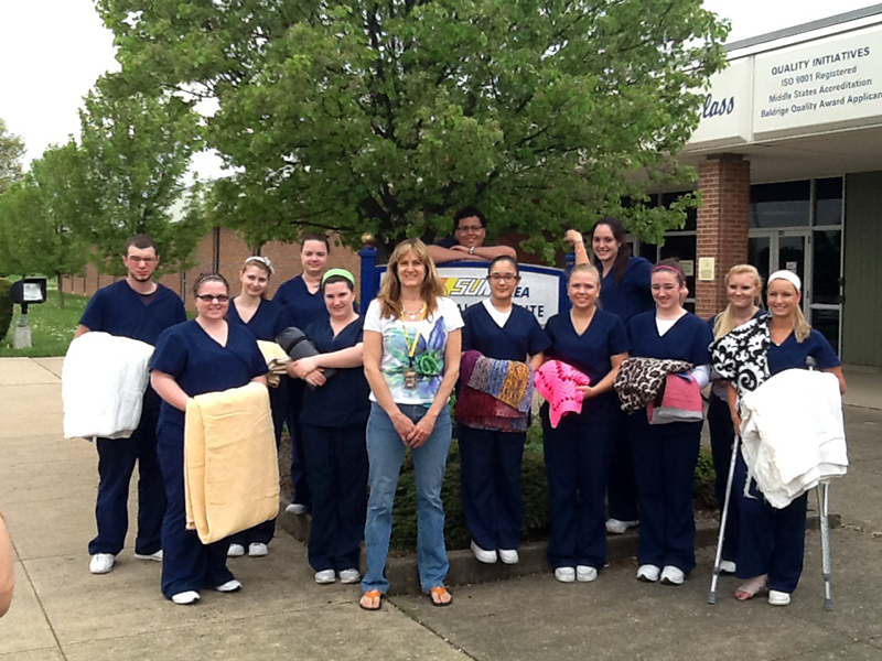 Health Students Collect Blankets for Animal Shelter SUN Area