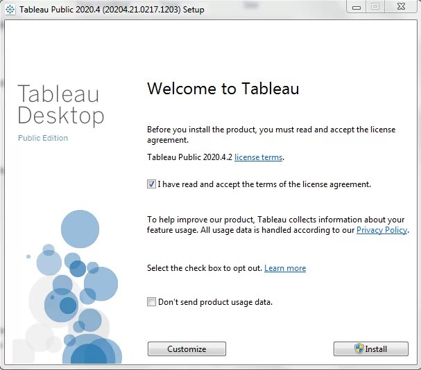 Install tableau public kesilaim