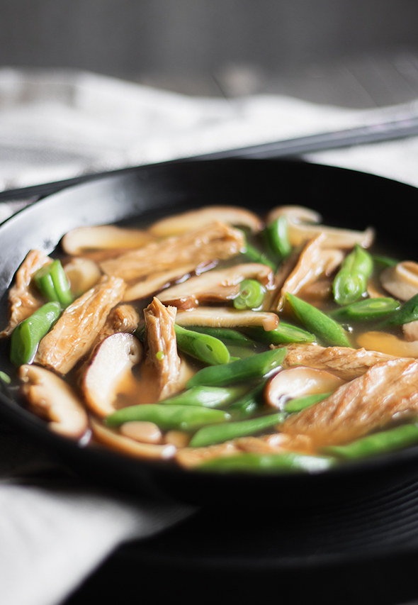 Braised Yuba (Tofu Skins) with Vegetables Sunberry Jam
