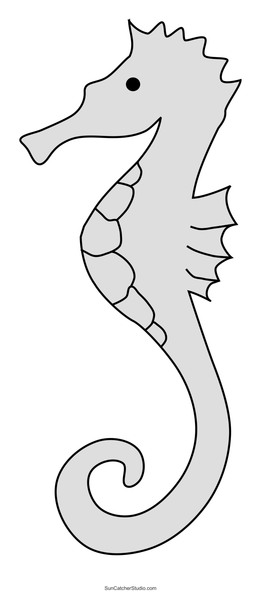 Seahorse Stencil Printable