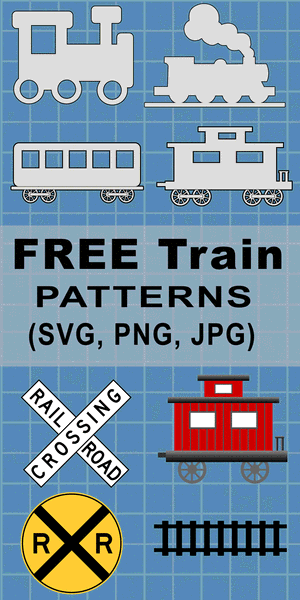Train Cars and Locomotives (Clip Art, Patterns & Templates) – Free