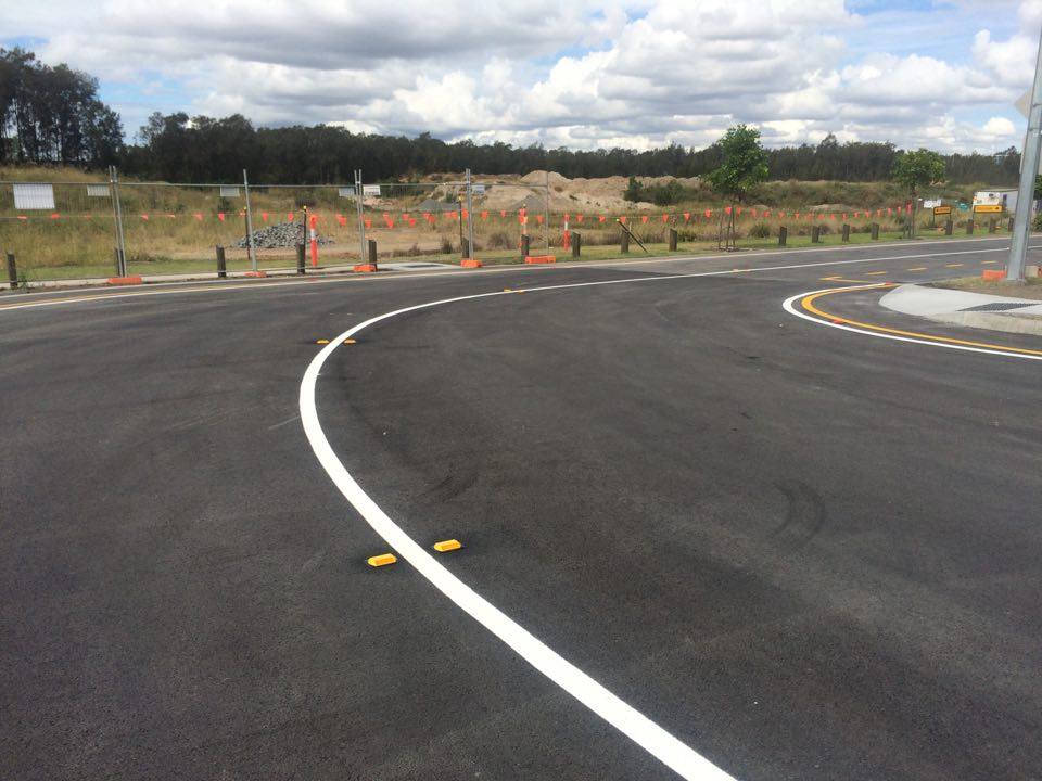 Corner Suncoast Road Marking