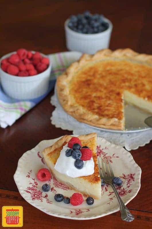 Southern Buttermilk Pie SundaySupper JuneDairyMonth Sunday Supper