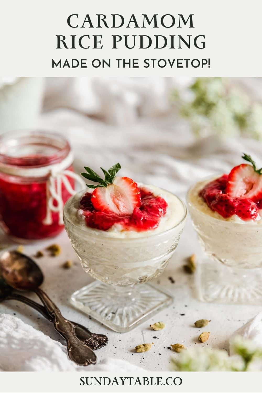 Creamy Cardamom Rice Pudding • Sunday Table