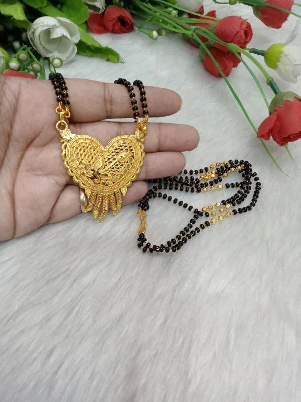 Traditional Gold Plated Short Mangalsutra by Shivay Creative Arts