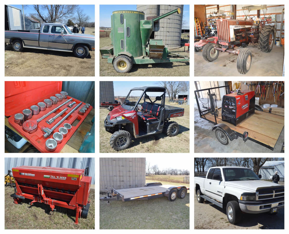 Polaris Ranger, Tractors, Farm Equipment, Tool Auction Near Severy