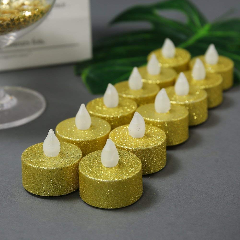 A pack of gold glitter tea lights (because glitter! tea lights