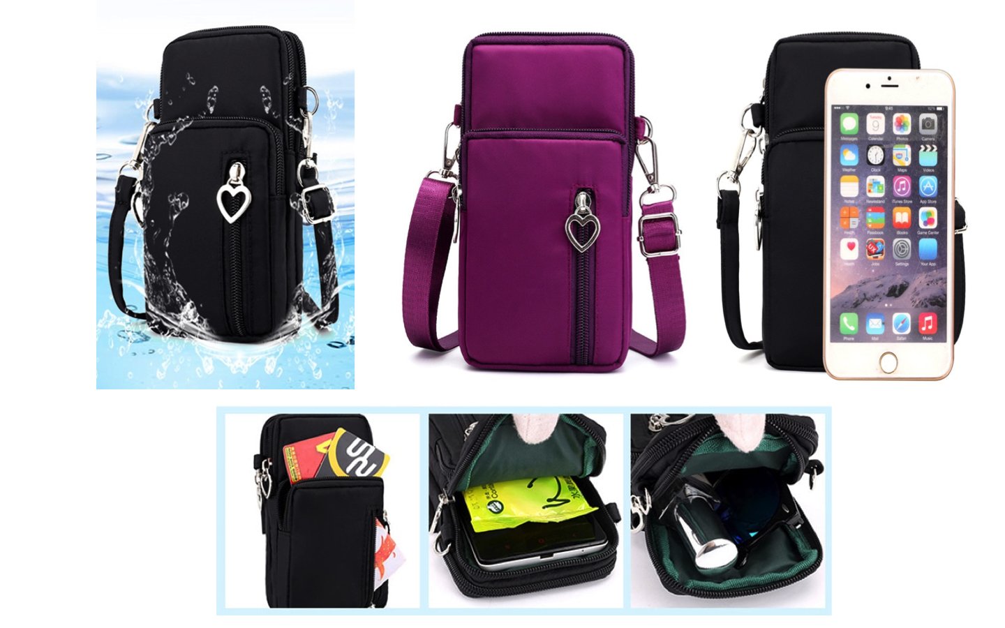 Nylon Crossbody Arm/Shoulder Bag Waterproof Sun Essentials