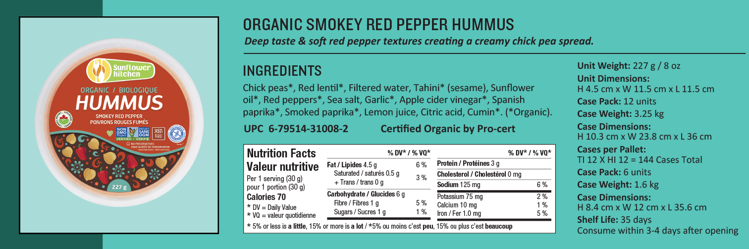 Sunflower Kitchen Our Products Dips