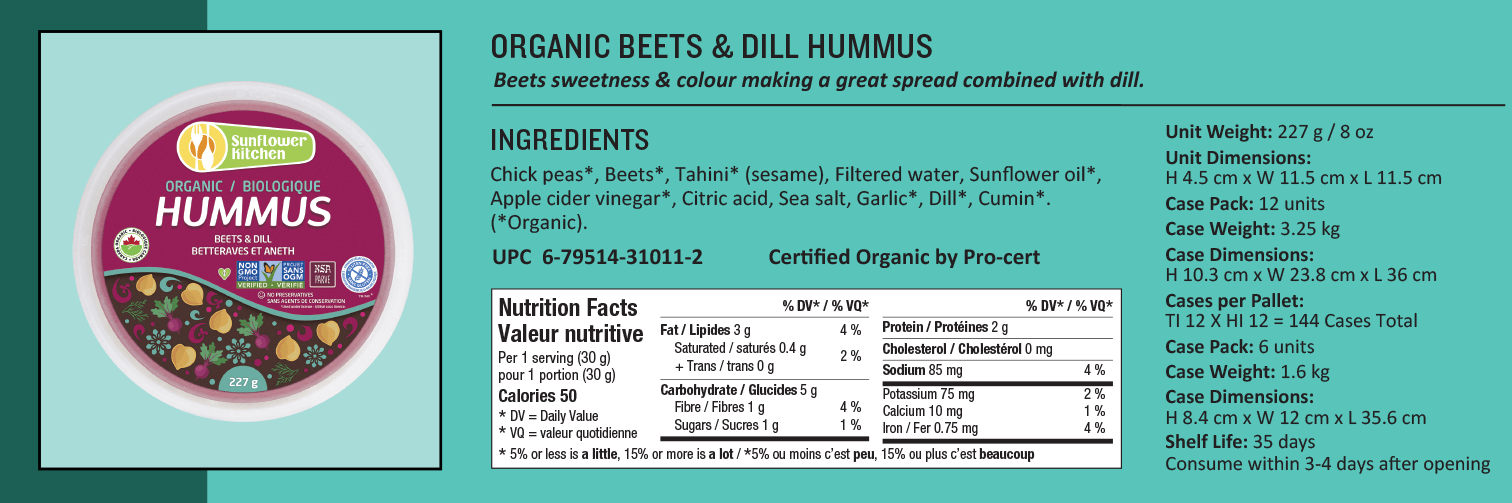 Sunflower Kitchen Our Products Dips