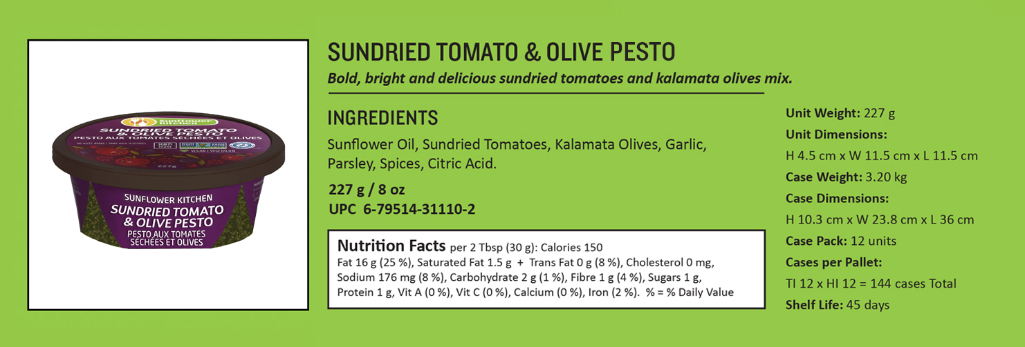 Sunflower Kitchen Our Products Pestos
