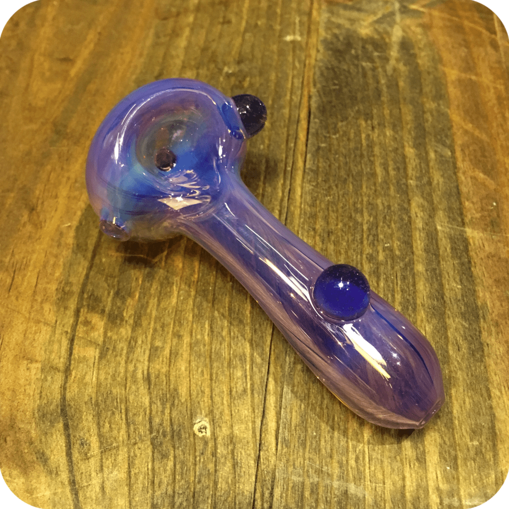 Purple Fumed Glass Pipe Sunflower Pipes Brooklyn’s Best Smoke Shop