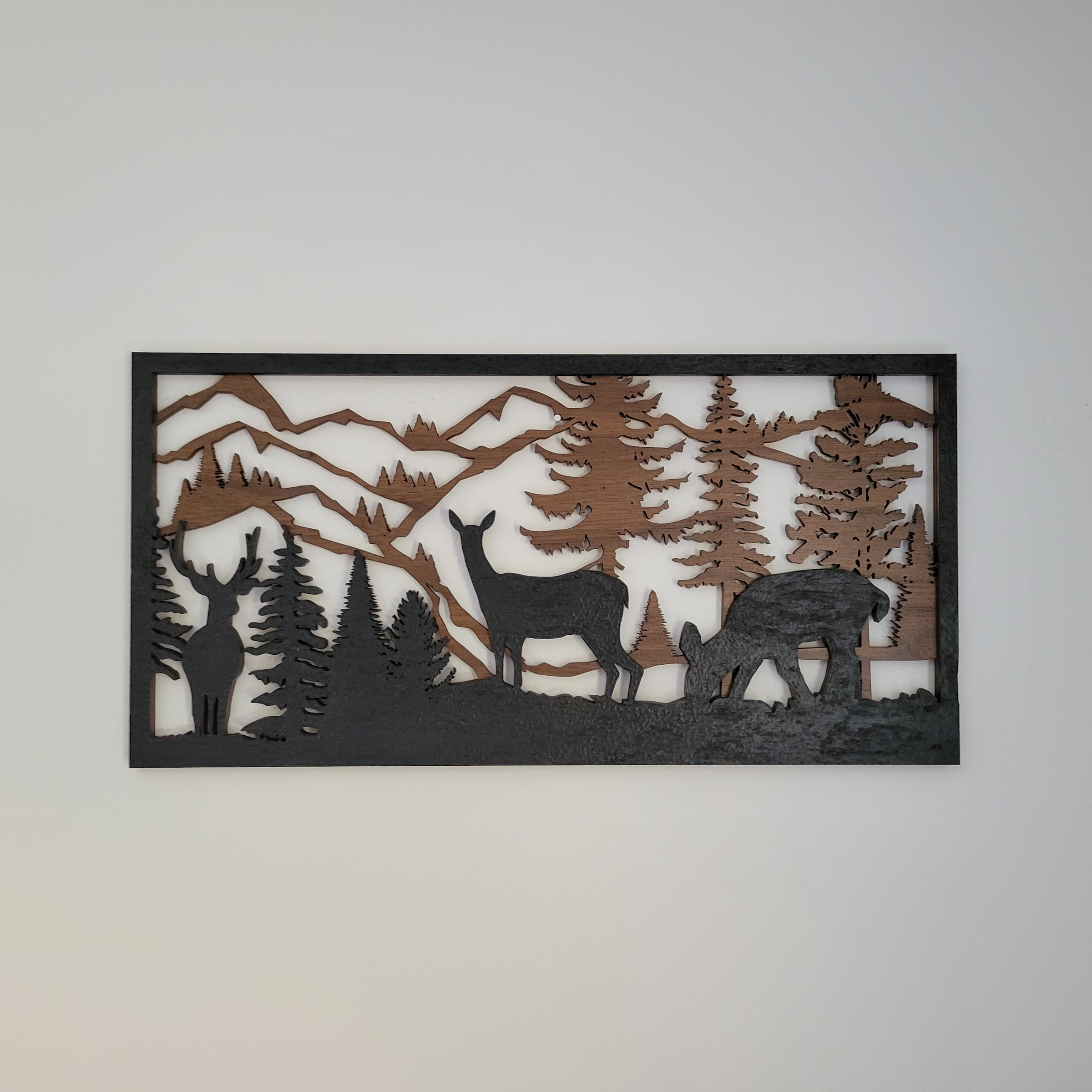 3D Deer Wildlife wall hanging SunFunArt