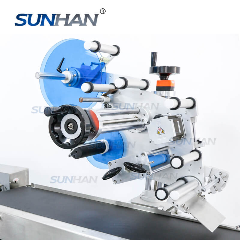 Top Side Mylar Bags Label Applicator Stand Up Pouch Labeling Machine