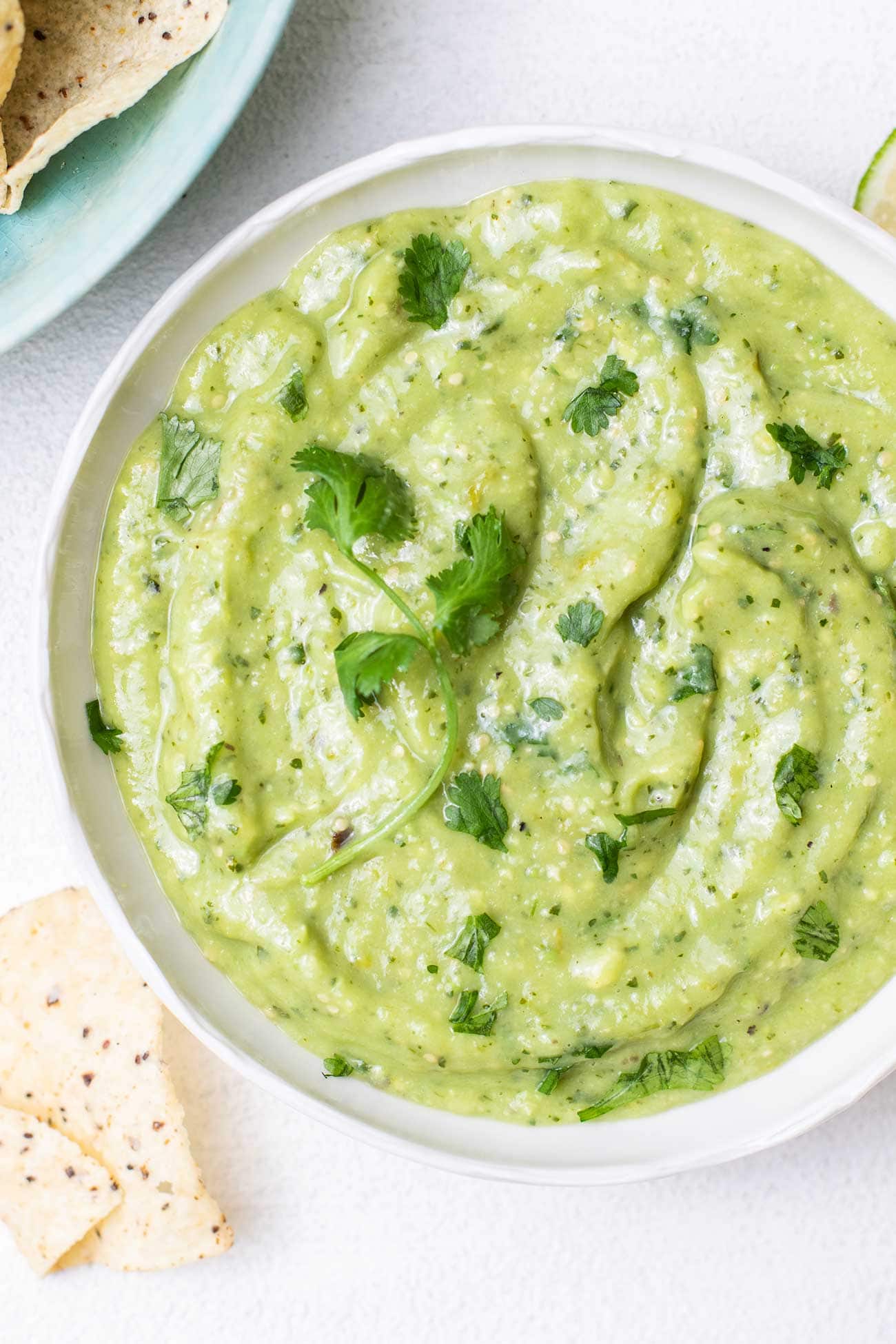 Creamy Avocado Salsa Verde Roasted Tomatillo Avocado Salsa
