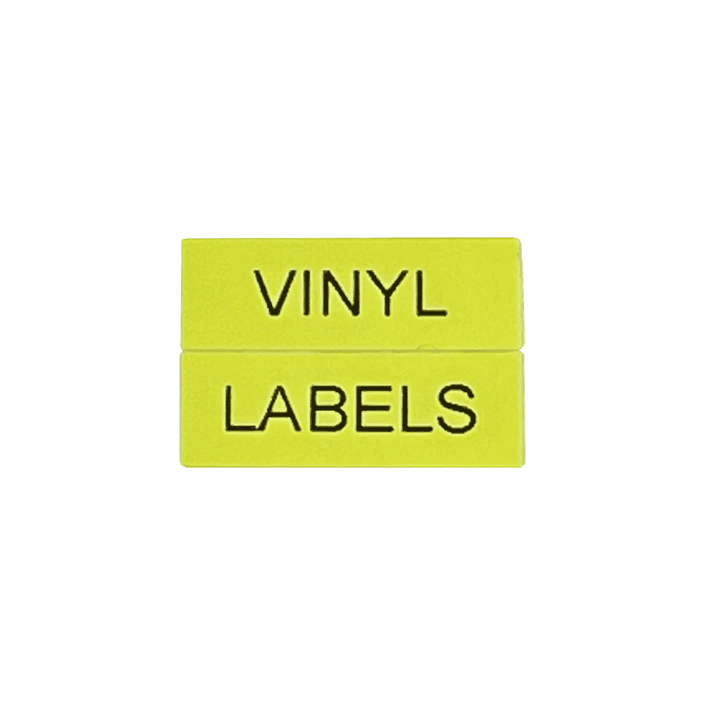 20mm x 7mm Yellow Adhesive Vinyl Labels