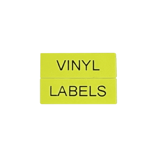 20mm x 7mm Yellow Adhesive Vinyl Labels